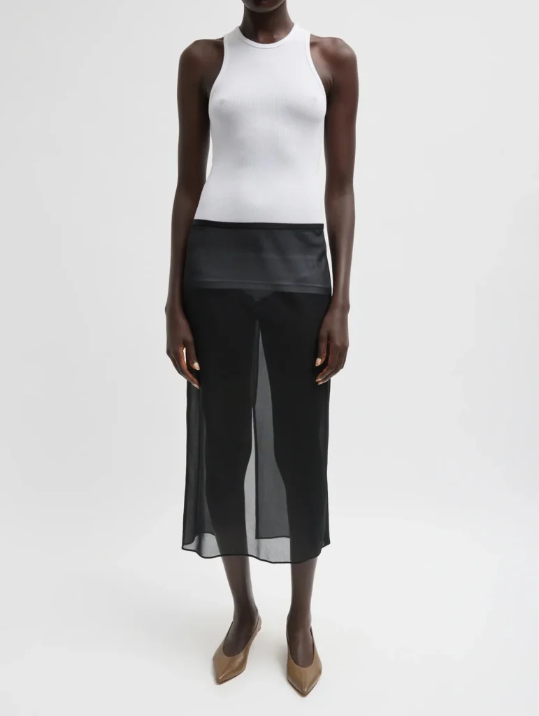 Tibi Sheer Maxi Pencil Skirt